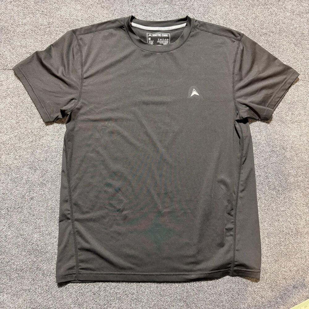 Arctic Cool Shirt Mens Medium Black HydroFreeze Tech Short Sleeve Athletic Tee